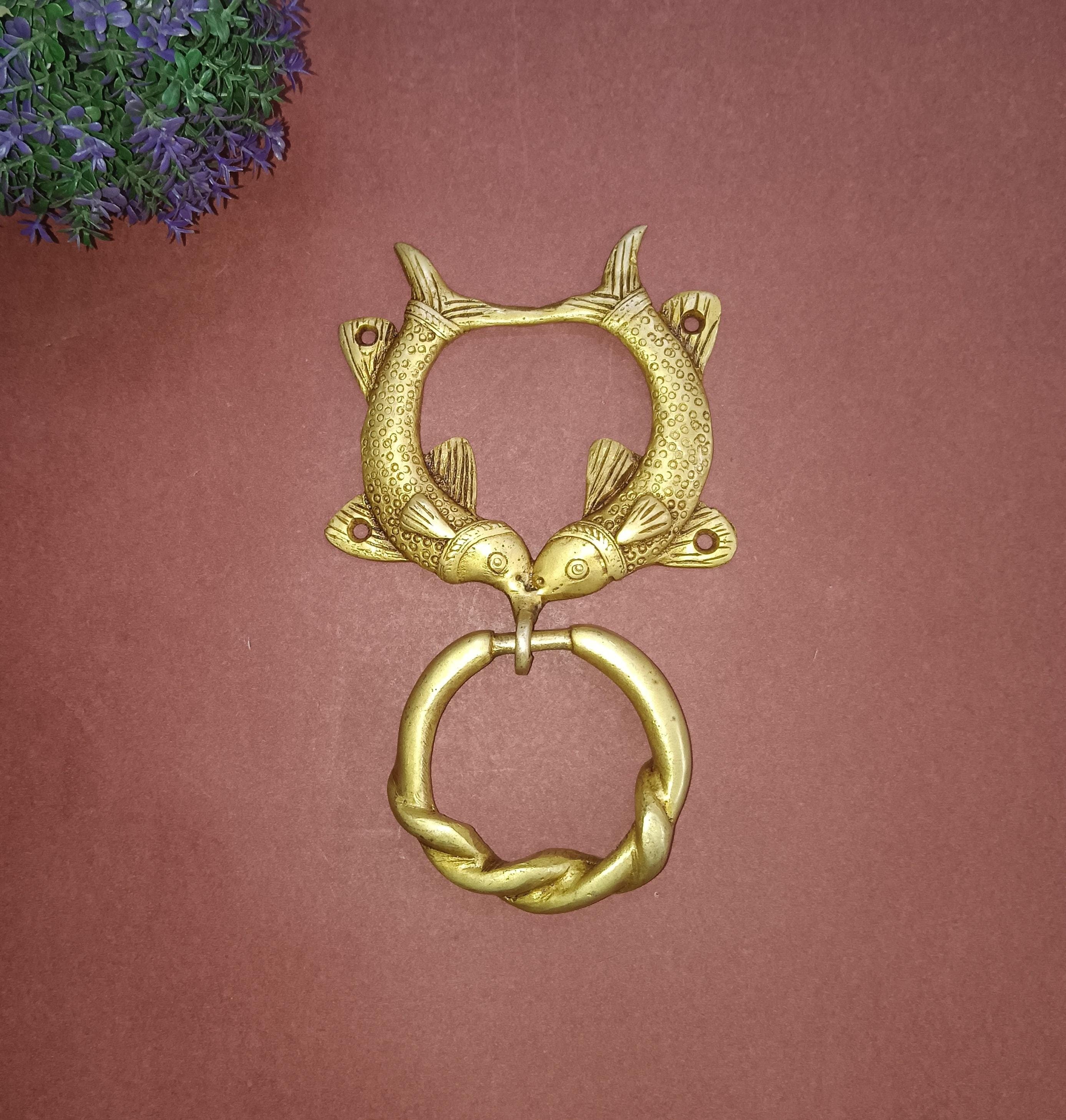 【モロッコ直輸入】トゥアレグモチーフ　ドアノッカー　ハンドメイド　真鍮　べルベル モロッコ直輸入】トゥアレグモチーフ ドアノッカー ハンドメイド 真鍮