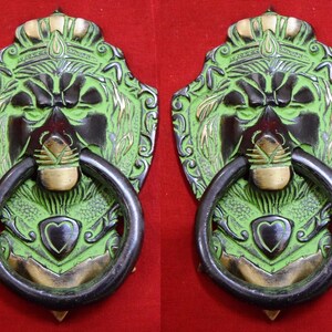 Brass Angry Lion Knocker | African Lion Door Knocker | Home Front Door Decoration