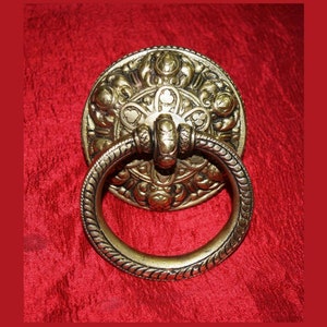 Tibetan Theme Door Knocker | Buddhist Monastery Door Bell | Heavy Brass Front Door bell