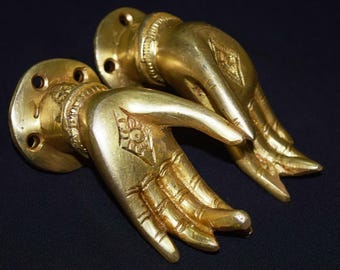 Schrankknopf „Princess Hand Design“ | Türgriff „Blessings Hand“ aus Messing WSR1