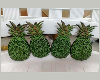 Handicrafts Pineapple Knobs | Brass Pineapple Design Wardorbe Knobs | Set of 04 Knobs Room Kitchen Drawer Decoration