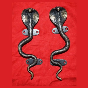 Snake Cobra Door Handle | Brass Python Snake Door Handle | Majestic Door Pull