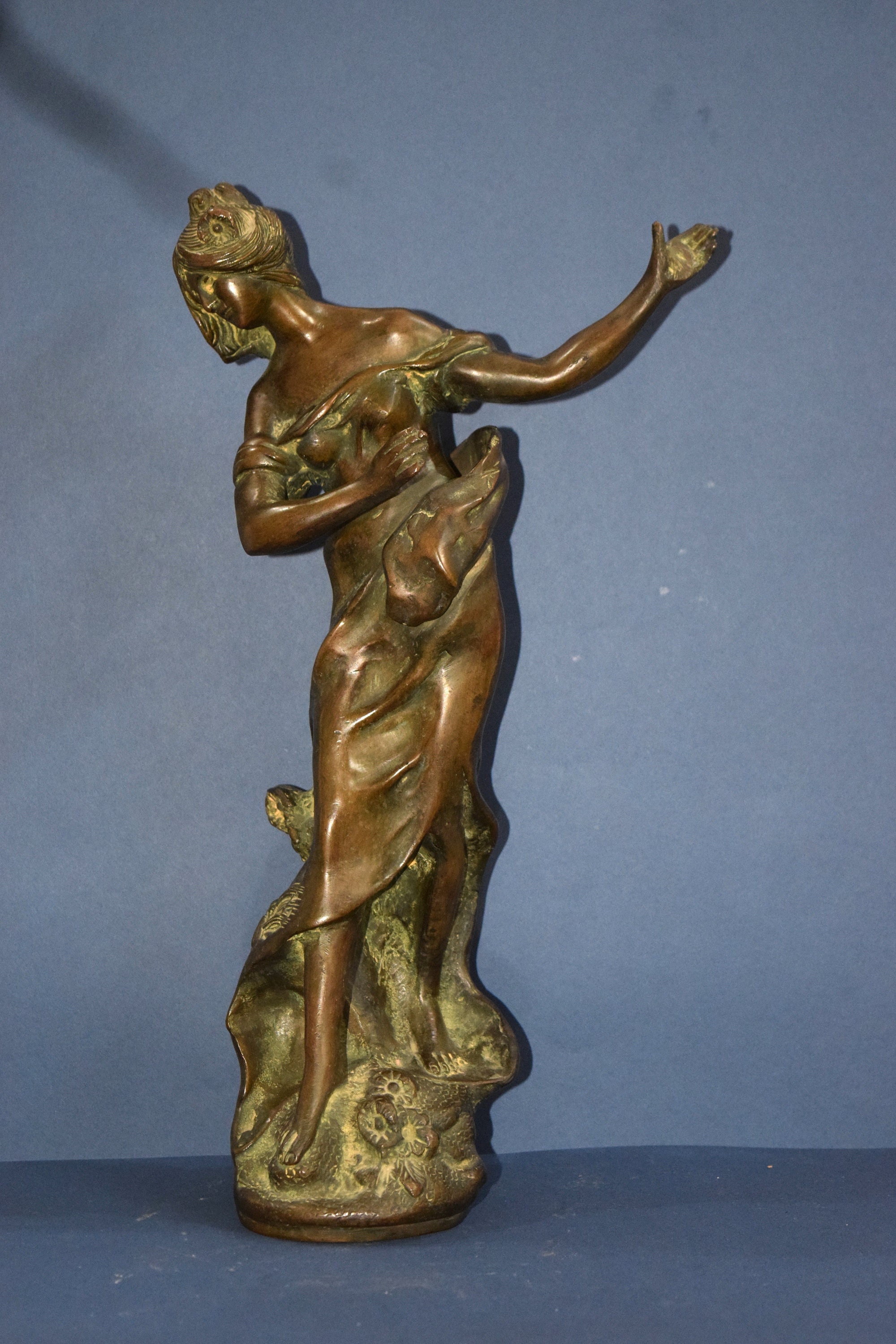 アンティーク オーギュスト・モロー イタリア製 彫刻 置物 飾り インテリア