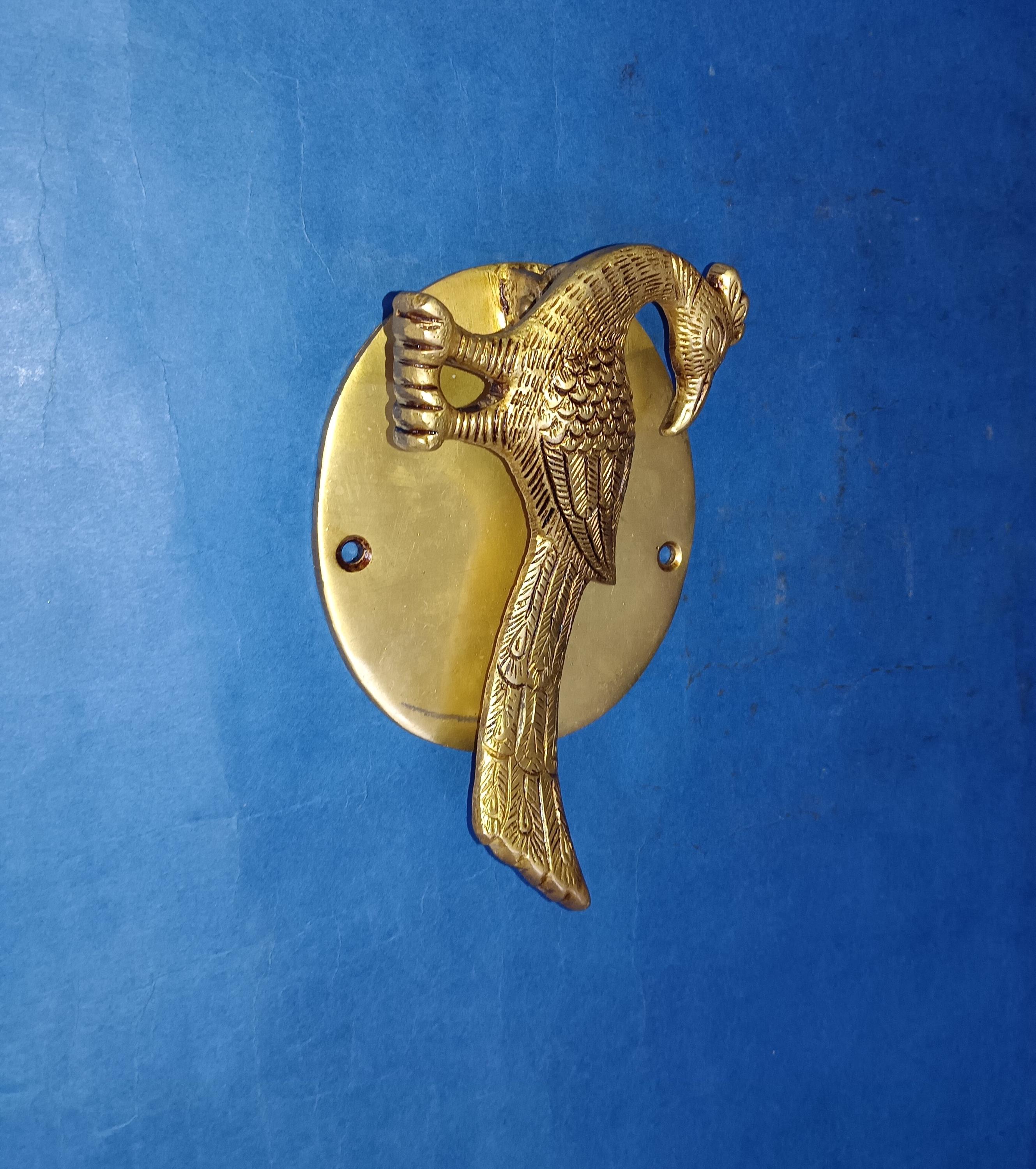 Porta Campanelle In Ottone Artvarko A Forma Di Pappagallo – Decorazione Tradizionale Indiana 25,4 Cm