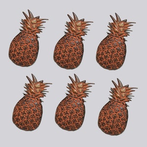 Set of 06 Knobs Pineapple Drawer Pull | Brass Fruit Design Window Pull Knob | Room Decorative Knob Gift