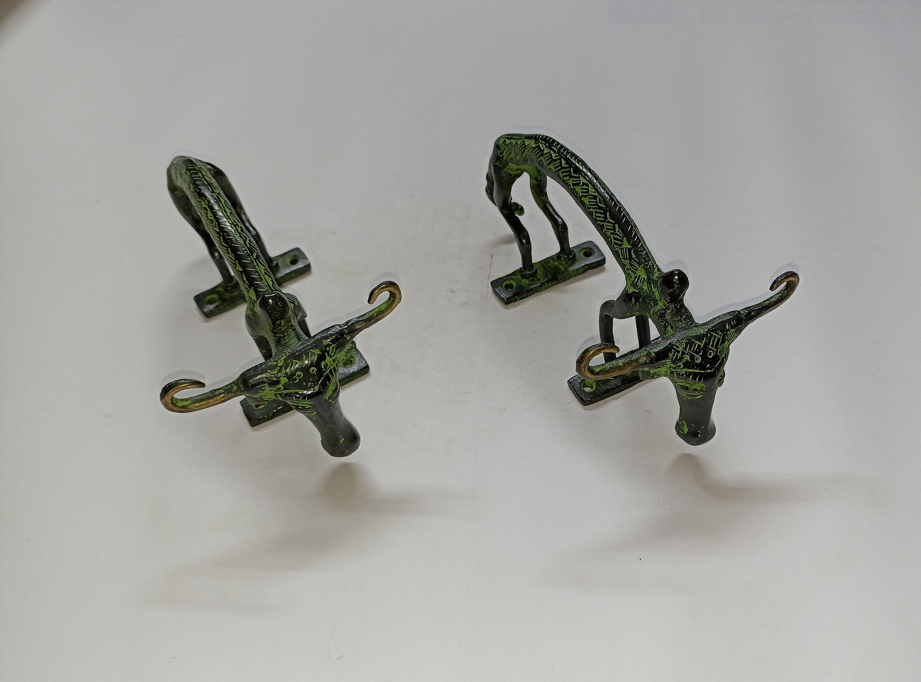 Yak Animal Design Gate Handle Pair | Brass Bullock Shape Inner Door ...
