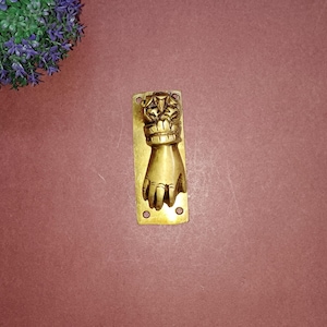 Lady Hand Bedroom Door Bell | Brass Girl Hand Door Knocker