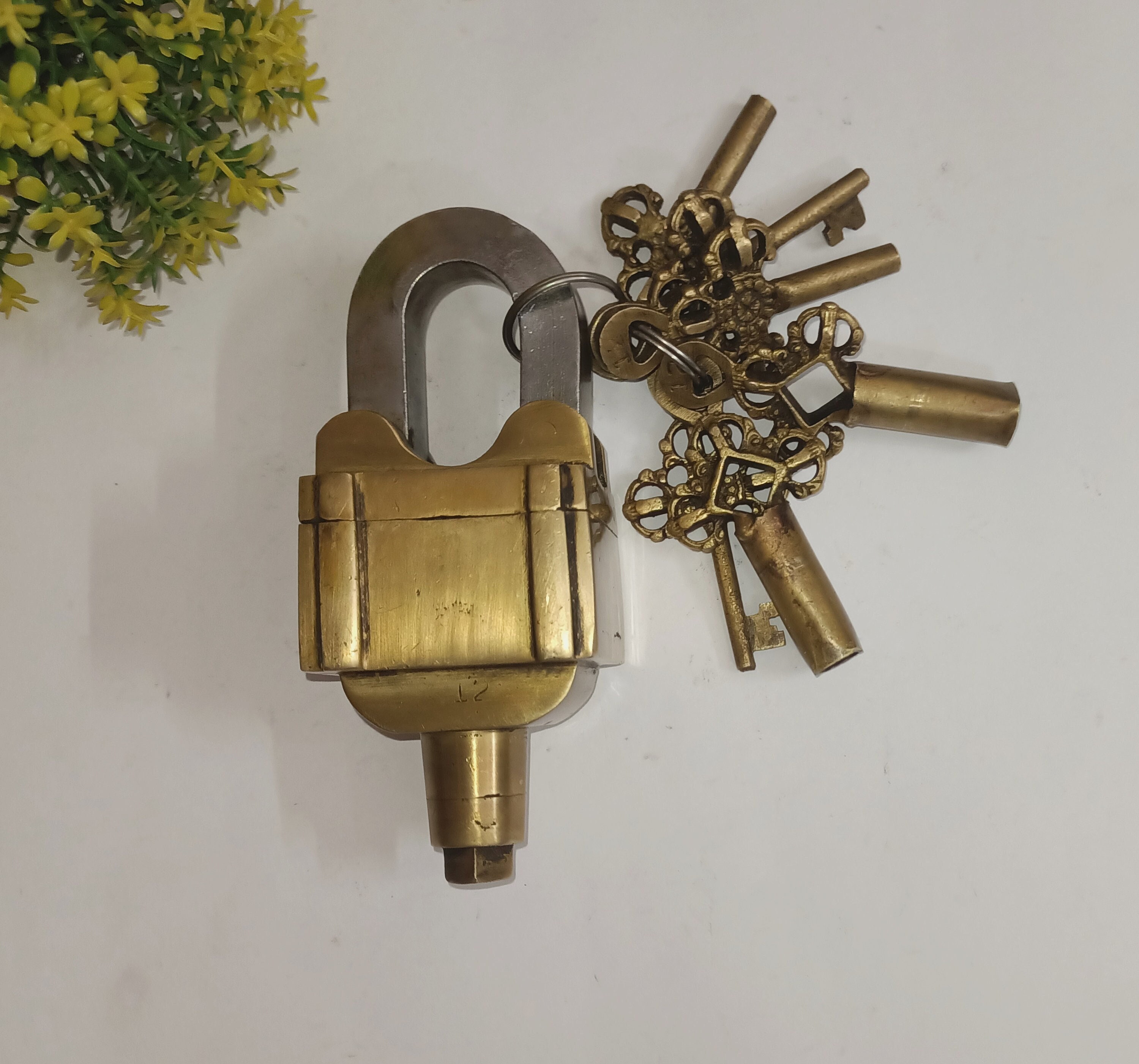 Buy Tricky Doorware Lock | Brass Puzzle Padlock With 6 Keys | Door