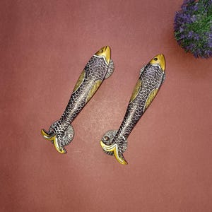 See Fisch Motiv-Türgriff-Set | Messing Meerestier Design Schlafzimmer Türgriff Dekoration