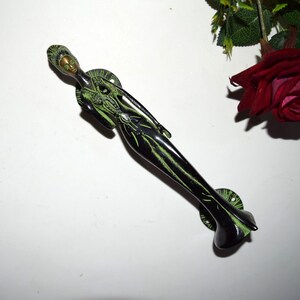 25 cm dörrhandtag i Queen Elena-design | Dörrhandtag i mässing i kunglig kvinnaform | Vardagsrumsdekoration