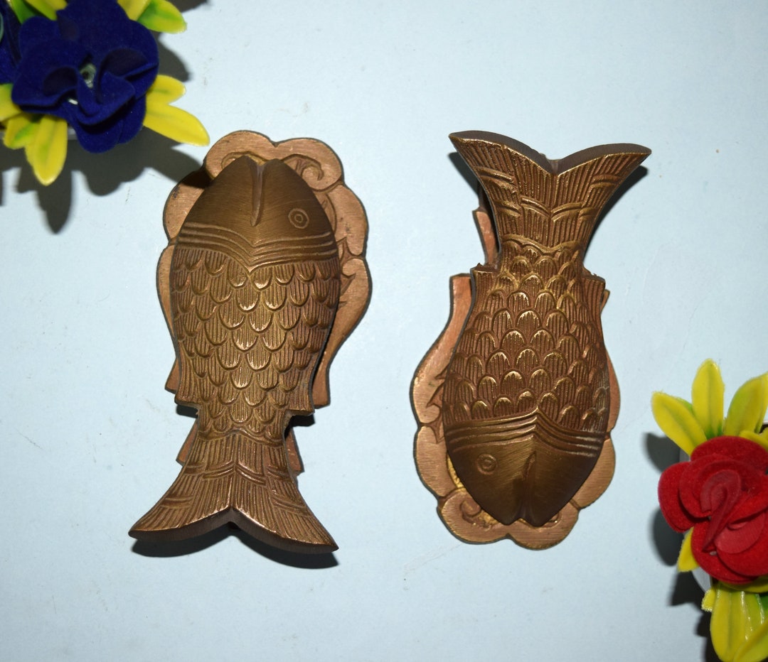 Fish Shape Paper Clip Brass Fish Paper Fastener With Base Plate Set of 02 Pieces Etsy UK