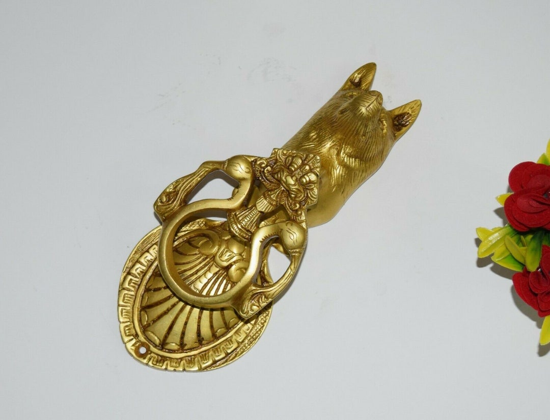 Solid Brass German Shepherd Dog Door Knocker - U.S. Auction Brokers