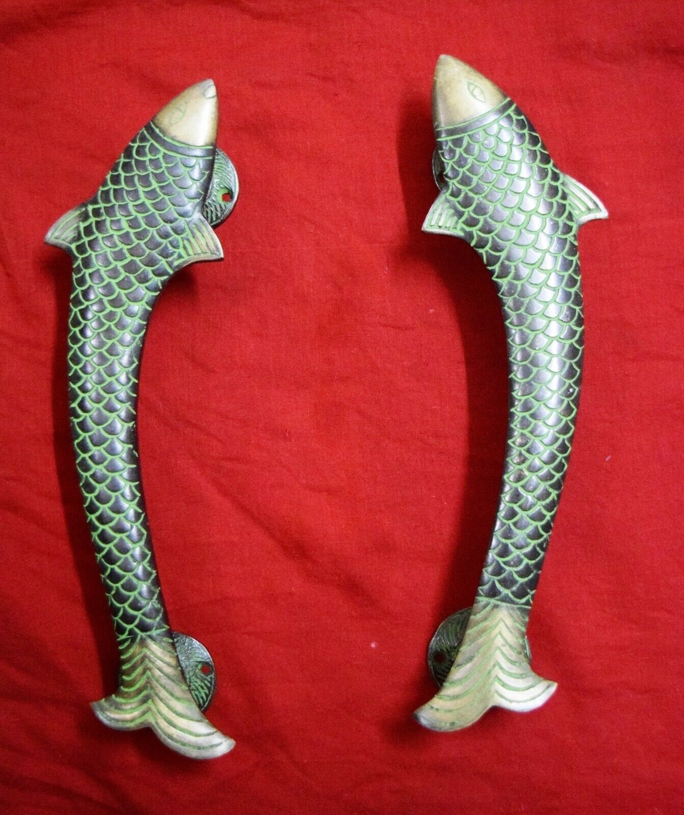 Nautical Brass Fish Door Handle Fish Shape Unique Design Door Pull