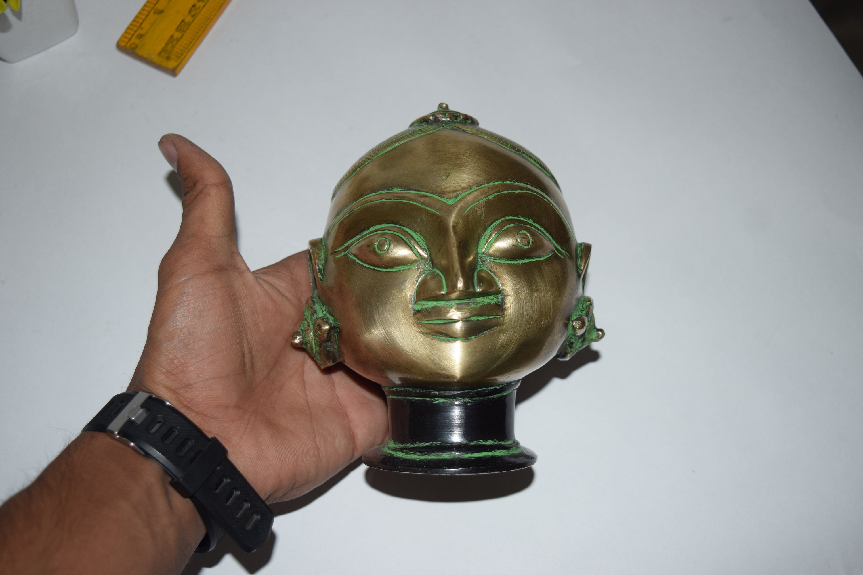 Majestic Gauri Face Statue | Brass Home Decoration | Gangaur Gauri Puja ...