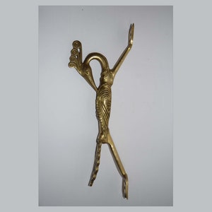 16&#39;&#39; Inches Congo Peafowl Brass Handle | Rustic Peacock Art Door Pull in Golden Color | Entrance Home Collectible Accessories