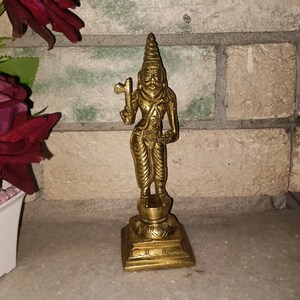 6.5&quot; Inches Parshuram Statue | Brass Avatar of Deity Sculpture | Religious Theme Home and Office Decoration