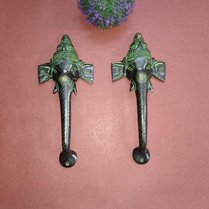 Lord Ganesha Door Handle | Elephant Head Brass Main Door Pull