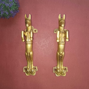 Horse Shape Door Pull | Brass Male Pony Shape Door Handle Pair