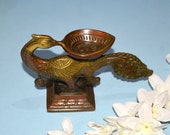 Brass Peacock Design Oil Wick Diya Brass Home Temple Decoration Oil Lamp Decorative Oil Lamp