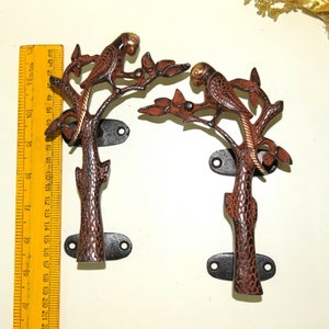 18cm Türgriff-Garnitur Papagei | "Echo Vogel Auf Baum Türgriff."