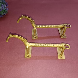 Brass Horse Shape Door Handle | Restaurant Lounge Door Handle | Outdoor Pull Set