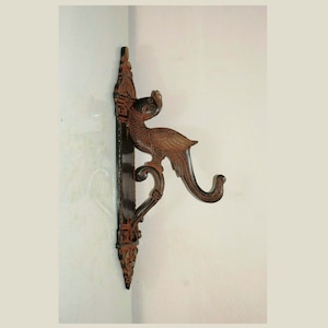 Brass Peacock Tail Hook | Handicrafted Design Parrot Coat Hook | Entryway Wall Mounted Decor