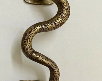 Laiton Cobra Design Porte Tirer Set Reptile Serpent Poignée Paire Décor