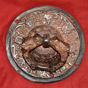 Tibetan Round Shape Door Bell | Brass Flower Shape Door Knocker EK01