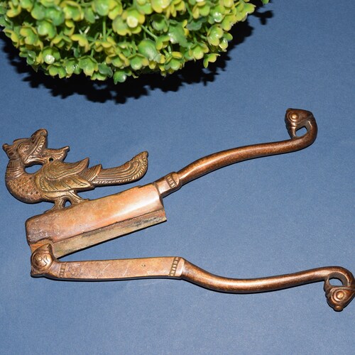Yali Peacock Vintage Nut Cracker | Brass Statue of Yuan shops Dynasty | Mythological Betel Cracker Tool