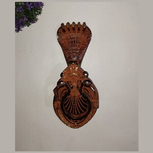 Brass Multiple Head Cobra Door Knocker | Rattle Snake With Yali Door Knocker | Exterior Door Hanging Decoration