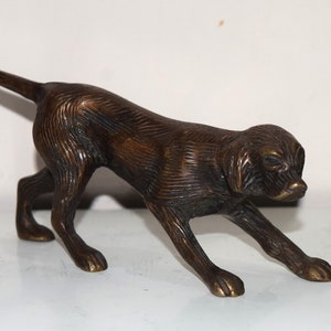 Angry Street Dog Statue | Brass Barking Dog Sculpture | Home Décor Accessories