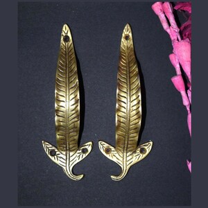 Leaf Art Door Handle | Leaf Design Door Pull | Room Drawer Pull Decor