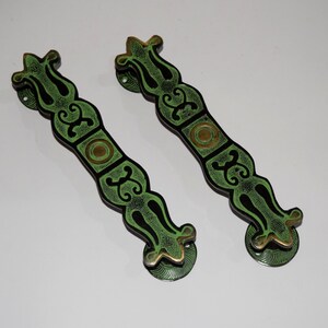 10&#39;&#39; Inches Egyptian Watch Design Pull | Royal Brass Floral Art Door Handles