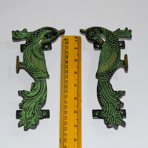 Romantic Swan Figurine Door shops Pullers | Brass Peacock Kitchen Door Handle | Handcarved Design Lounge Furnishing Art