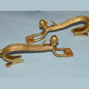 Tribal Monkey Door Pull | Swinging Monkey Door Handle