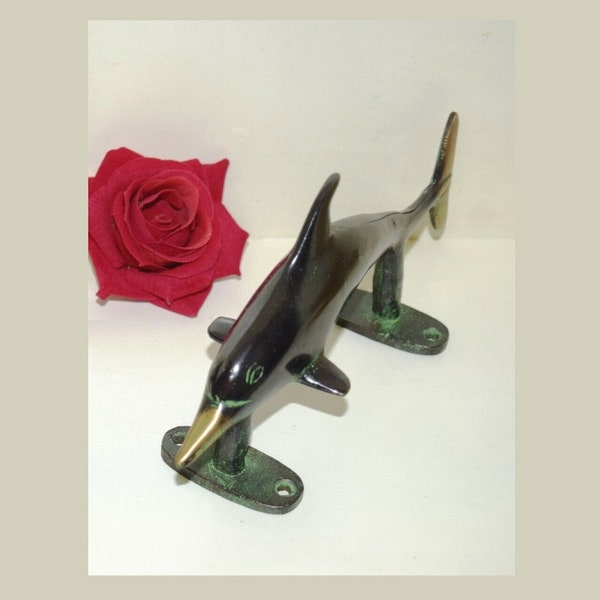 Gold Brass Fish Door Handles - a Pair | Chairish