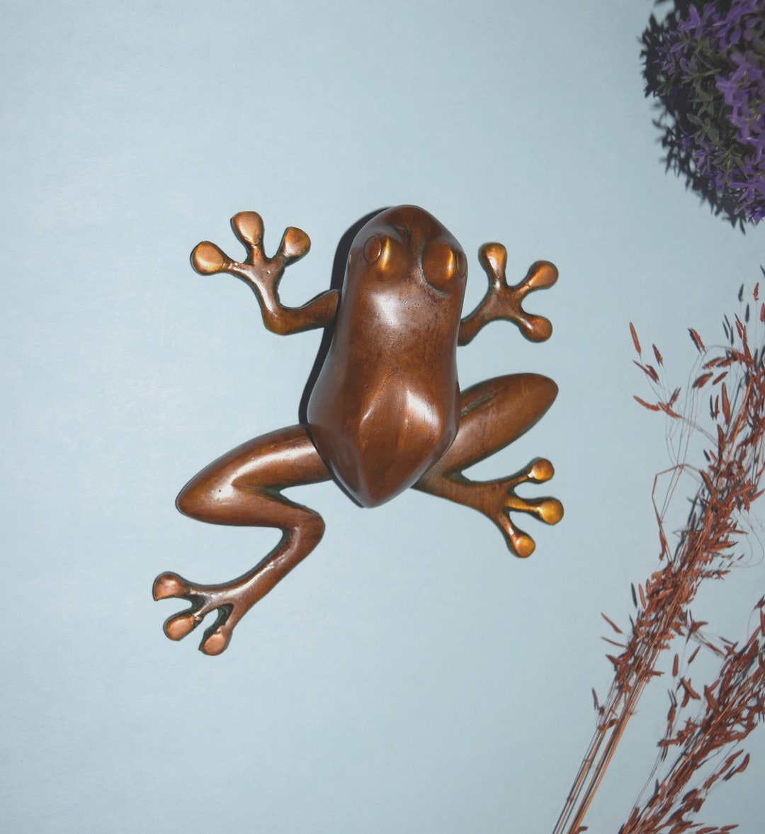 Brass Feng Shui Bullfrog Knocker | Cute Amphibians Shape Door Bell Ring ...