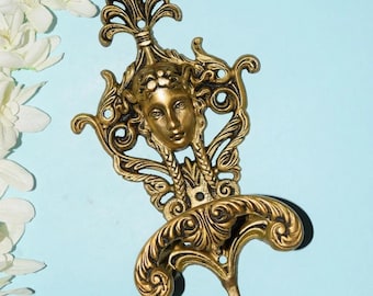 Viktorianischer Prinzessinnen-Wandhaken | Wandhaken aus Messing, Mädchen-Dekoration WSR1
