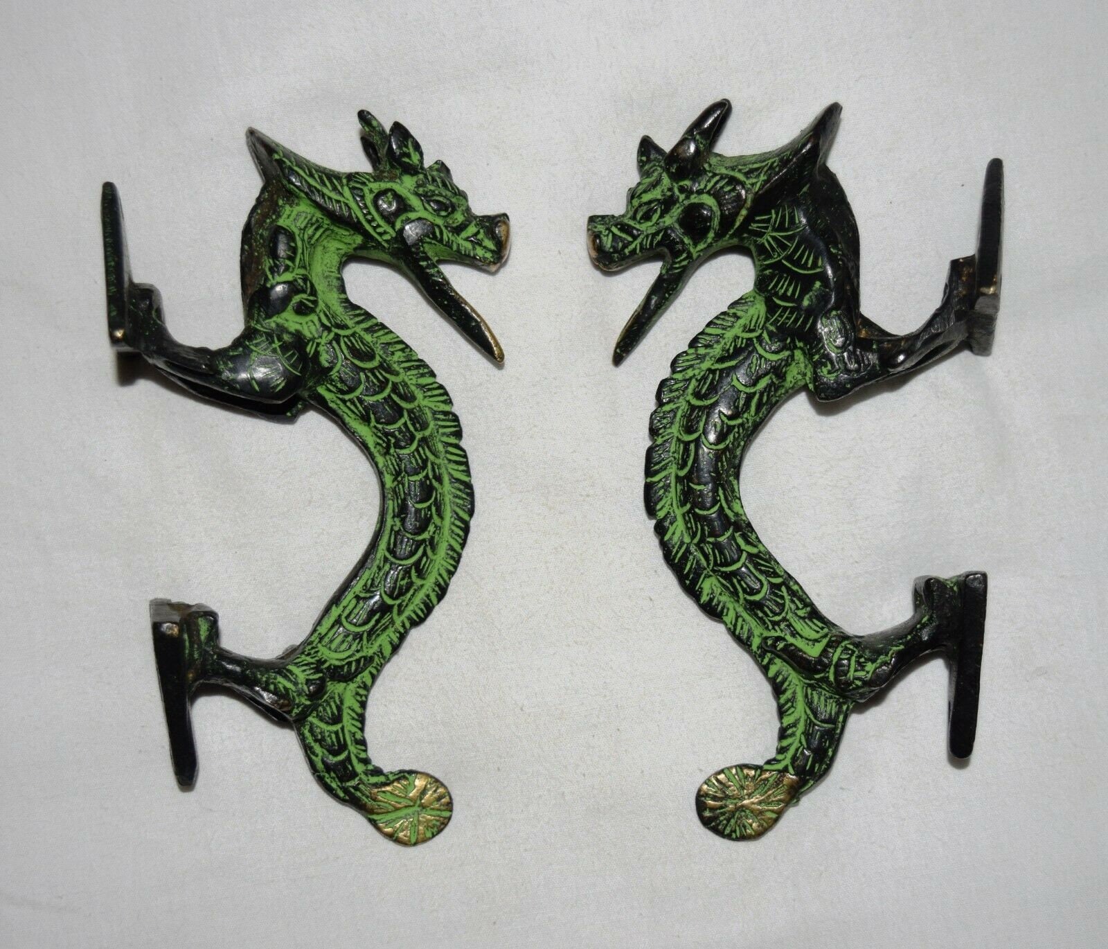 Black Dragon Door Handle Brass Chinese Dragon Pull Brass Handicrafts