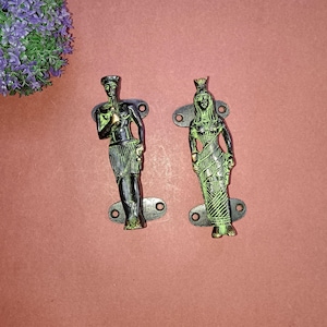 Exquisite Queen King Door Pull | Brass Egyptian Handle Pair | Home Door Pull