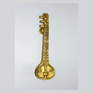 Rudra Veena Shape Deurklink | Messing Sitar Tumbura Design Deur Pull | Muziekinstrumenten Vorm Deurdecoratie