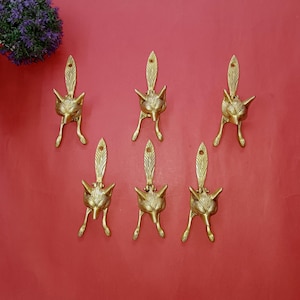 Wolf Head Design Door Bell | Brass Husky Dog Bedroom Door Knocker Set of 06 Pieces WSR