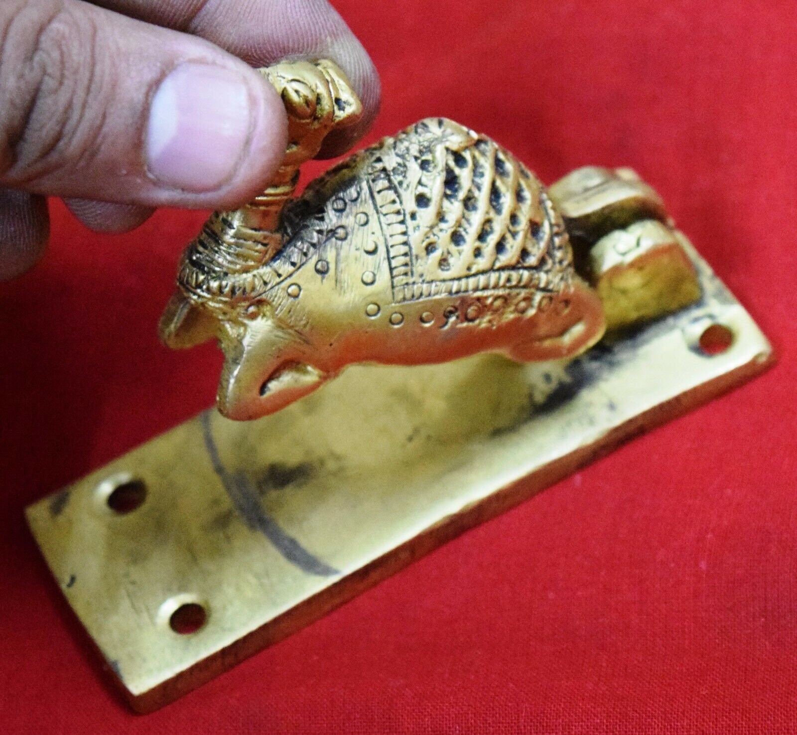 Lion Head Shaped Brass Door Knocker - Photos By
