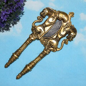 Double Yali Face Nut Cracker | Brass Roaring Lion Shape Dry Fruit Cracker