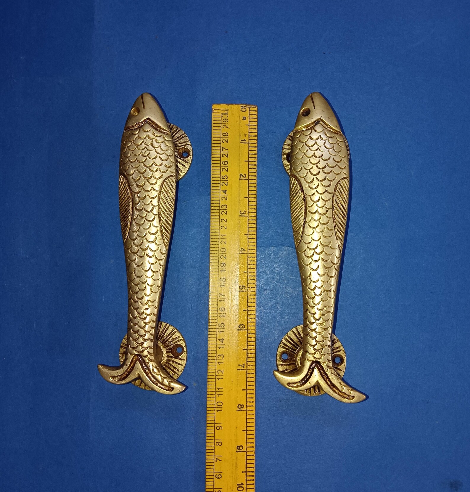Nautical Fish Door Handle | Brass Fish Door Pull | Cupboard Accessories ...