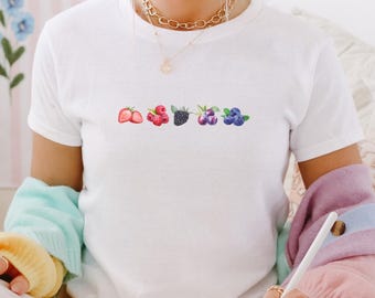 Subtle Bi Pride 90's Baby Tee Discreet Bisexual Pride Shirt Queer Gifts Fruit Shirt LGBTQ