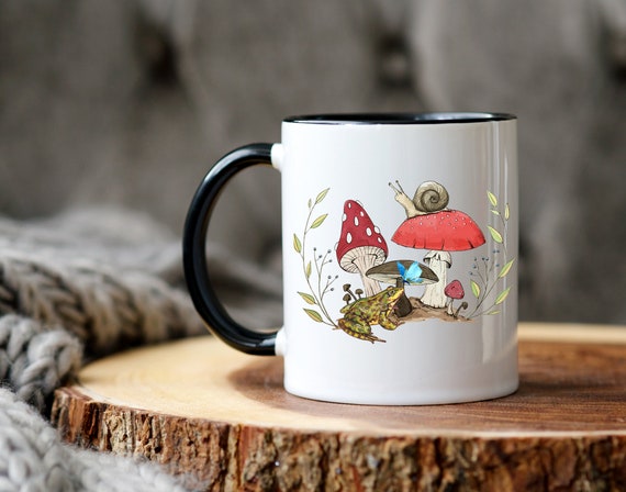Mushroom Mug Frog Mug Gobincore Cottagecore Coffee Mug Accent