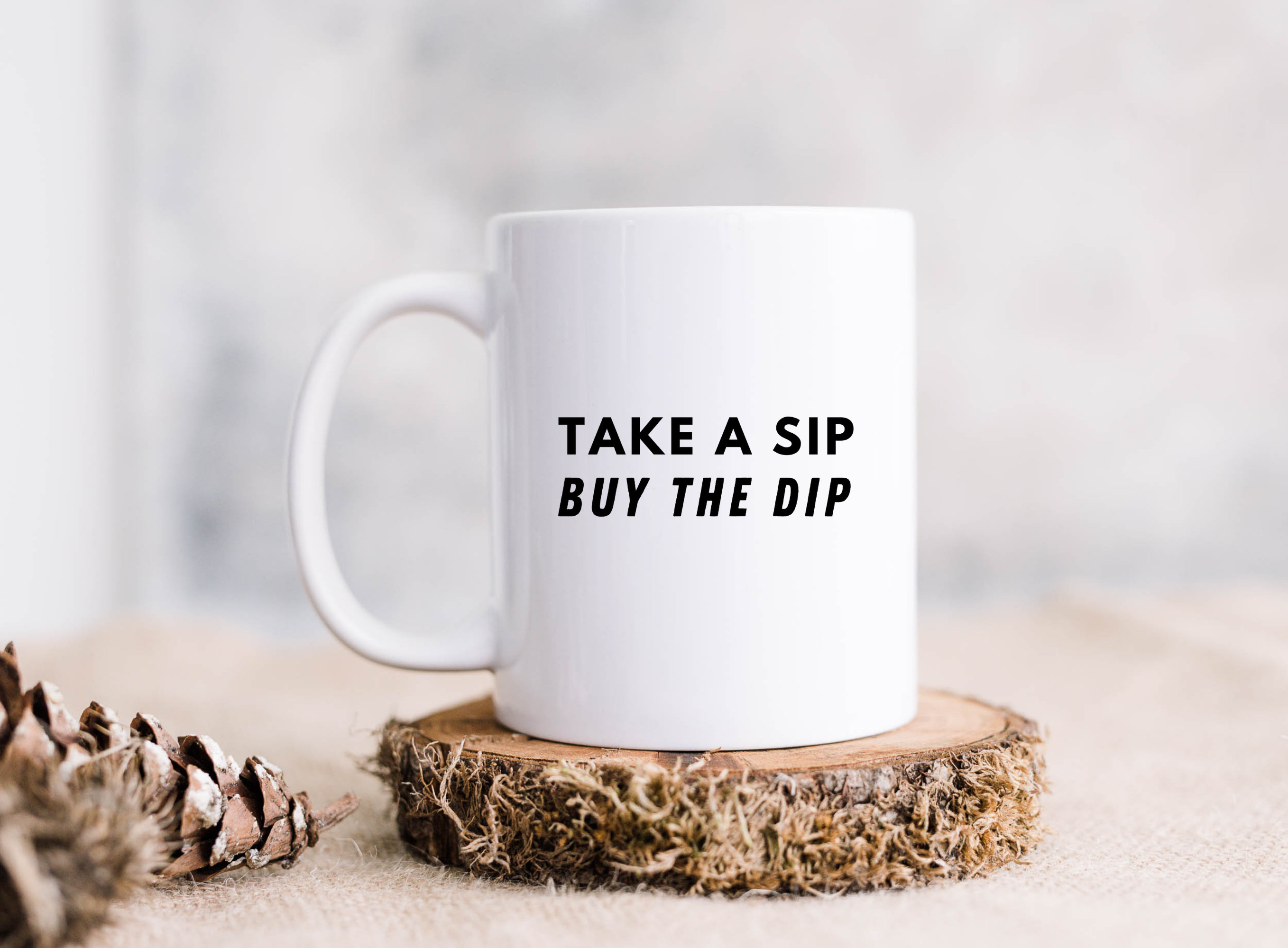 Take a Sip Buy The Dip White Ceramic Mug WallStreetBets Etsy