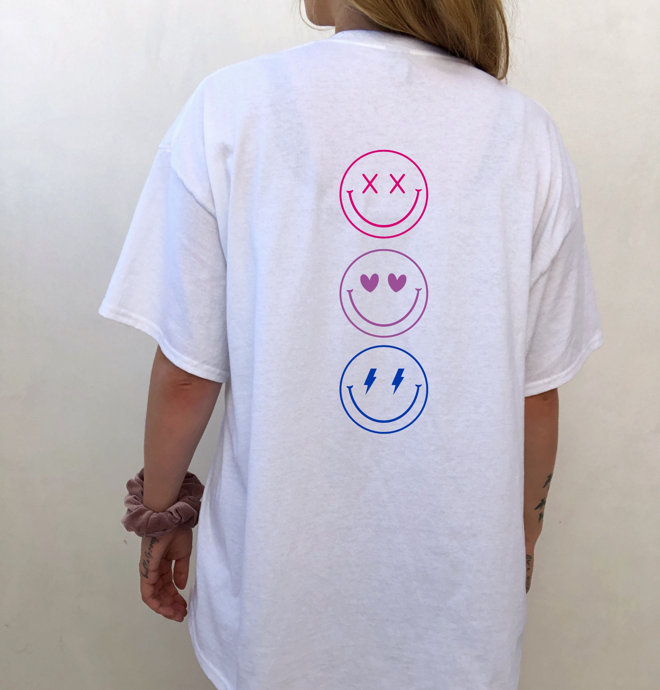 Subtle Bi Patch Happy Face Bi Pride Shirt Subtle Bi Pride Subtle Pride Shirt Subtle ...
