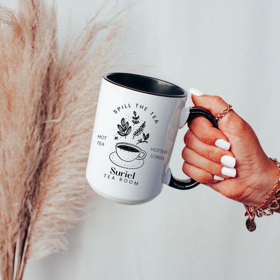 Suriel Tea Room Book Mug ACOTAR Merch Booktok Night Court Bookish Mug Book Themed Gifts Velaris Mug Rhysand Bookish Gifts Literary Mug